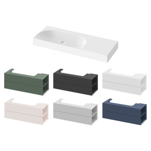 Lite 120/80 mosdó jobb fehér, túlfolyó és csaptelep furat nélkül