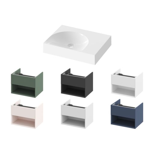 Lite 60/45 mosdó jobb fehér, túlfolyó és csaptelep furat nélkül