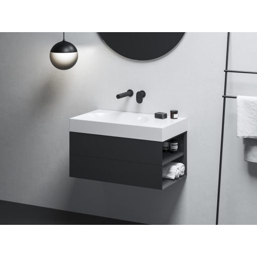 Lite 80/60 mosdó jobb fehér, túlfolyó és csaptelep furat nélkül