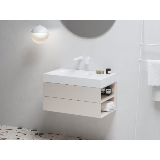 Lite 80/60 mosdó jobb fehér, túlfolyó és csaptelep furat nélkül