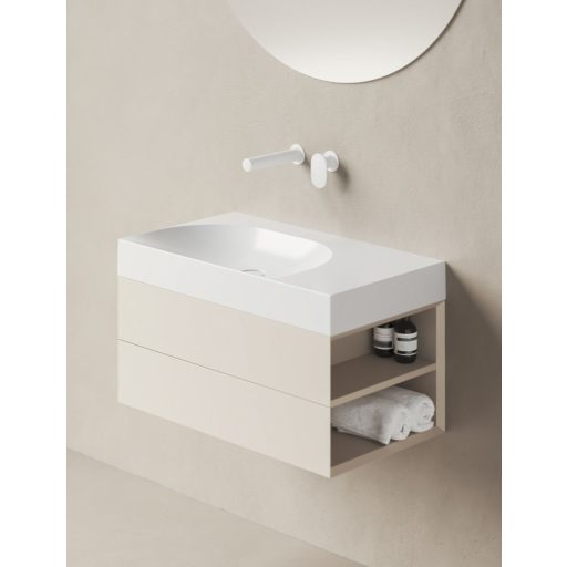 Lite 80/60 mosdó jobb fehér, túlfolyó és csaptelep furat nélkül