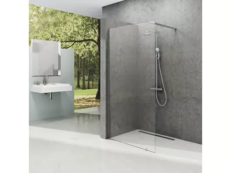 Ravak walk-in wall 90 zuhanyfal-fekete