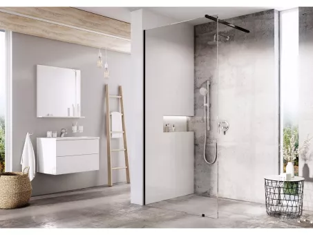 Ravak walk-in wall 90 zuhanyfal-fekete