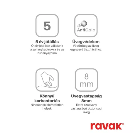 Ravak walk-in free zuhanykabin 120 - 1200x2000