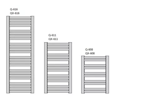 Enix Quatro színes radiátor 595x1325mm QX-613 (SKU-2026)