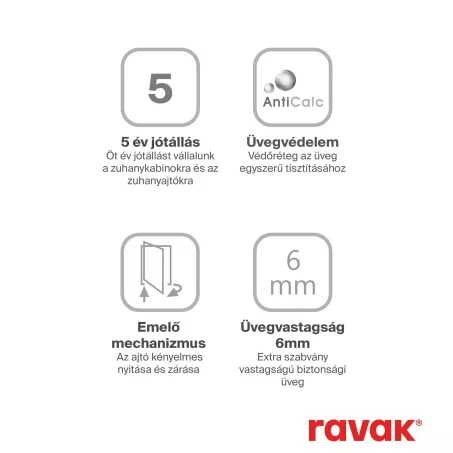 Ravak  SmartLine SMSRV4-80 zuhanykabin