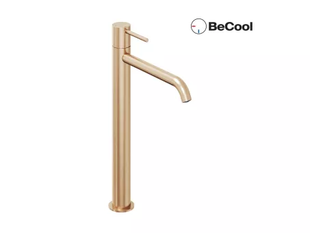 Ravak Álló mosdócsaptelep BeCool 340 mm, leeresztő nélkül - Rose Gold Brushed